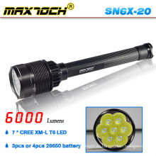 Maxtoch SN6X-20 gran potencia recargable 7 LED linterna Solar